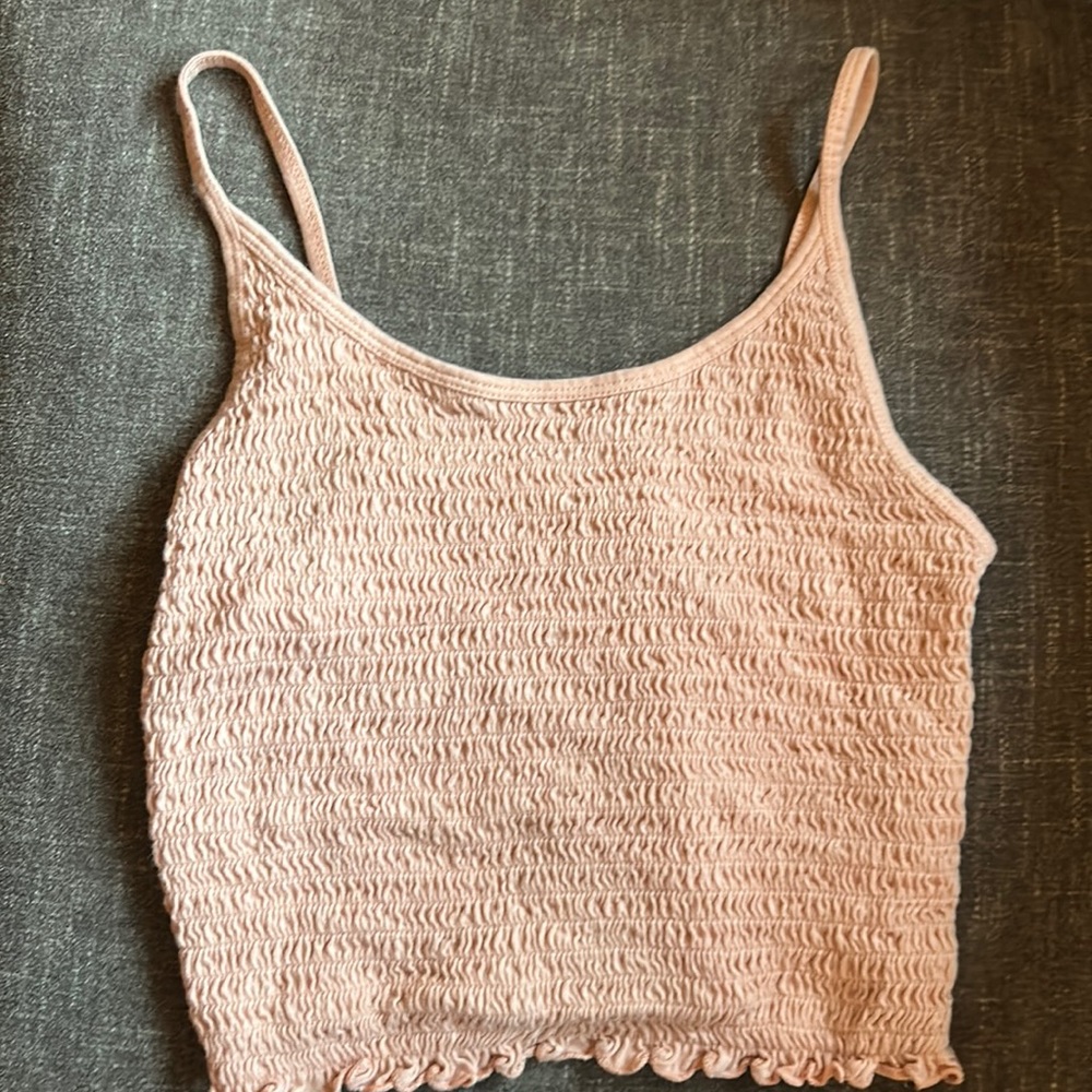 Dusty pink cropped tank top